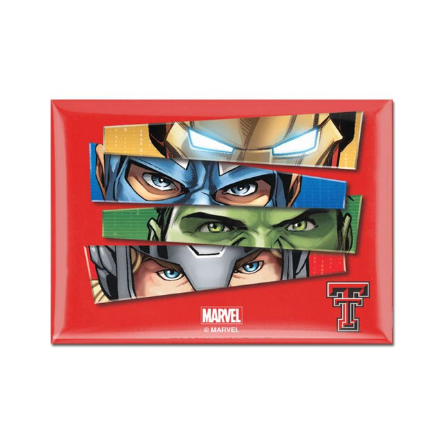 Texas Tech Red Raiders / Marvel (C) 2021 Marvel Metal Magnet 2.5" x 3.5"