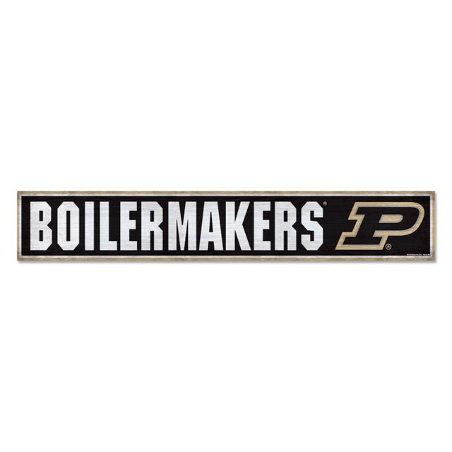 Letrero de madera de Purdue Boilermakers, 6" x 36", 3/8" de grosor