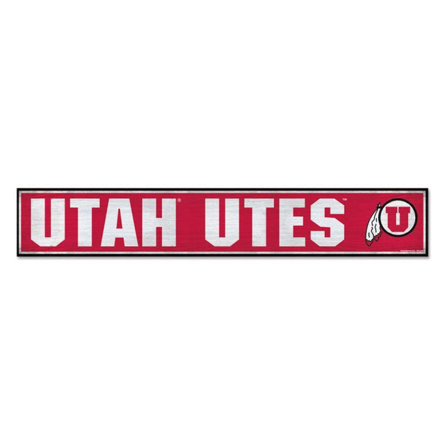 Utah Utes Wood Sign 6"x36" 3/8" thick