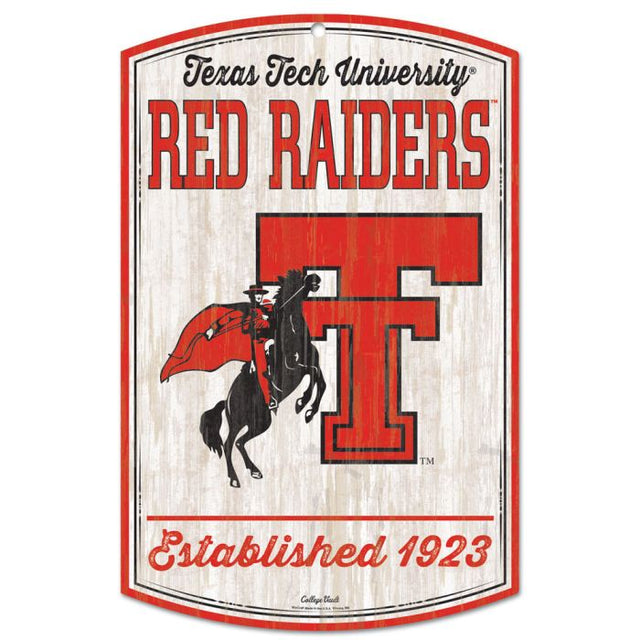 Texas Tech Red Raiders /College Vault Wood Sign 11" x 17" 1/4" thick