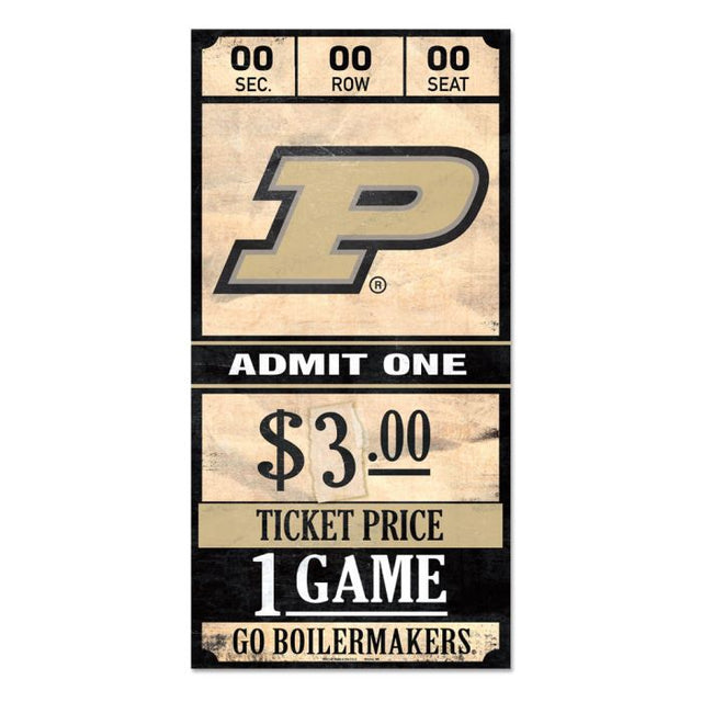 Letrero de madera de Purdue Boilermakers de 6 x 12 3/8" de grosor