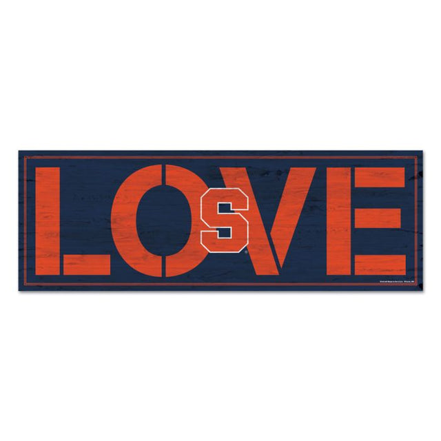 Syracuse Orange Wood Sign 8"x23" 1/4" thick