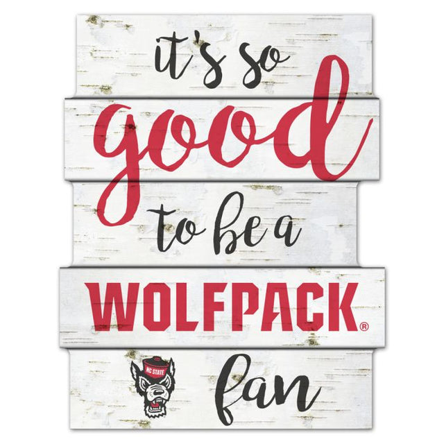 NC State Wolfpack Wood Sign 11"X14"
