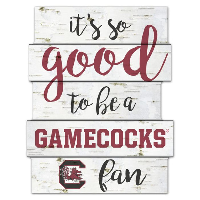 Letrero de madera de los Gamecocks de Carolina del Sur, 11 x 14 pulgadas