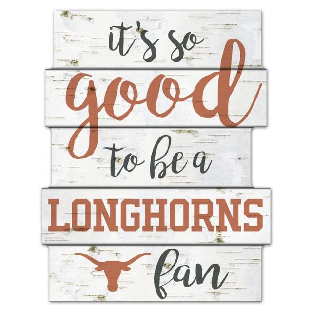 Letrero de madera de Texas Longhorns de 11" x 14"