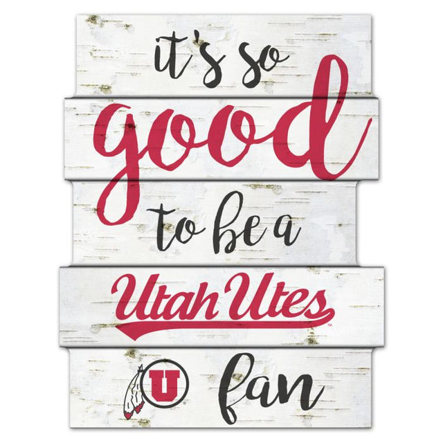 Utah Utes Wood Sign 11"X14"