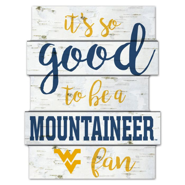 West Virginia Mountaineers Wood Sign 11"X14"