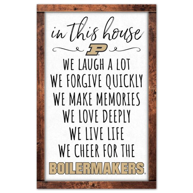 Letrero de madera de Purdue Boilermakers, 11" x 17", 1/4" de grosor