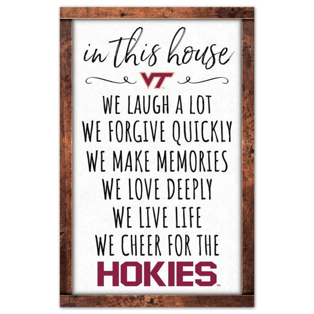 Virginia Tech Hokies Wood Sign 11" x 17" 1/4" thick