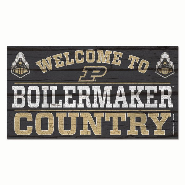 Letrero de madera de Purdue Boilermakers, 13" x 24", 1/4" de grosor