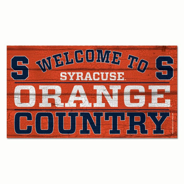 Syracuse Orange Wood Sign 13"x24" 1/4" thick