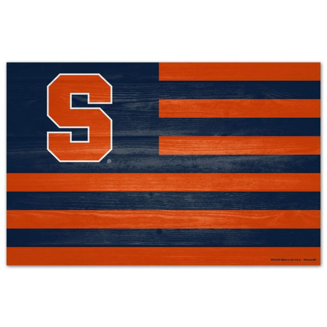 Syracuse Orange AMERICANA Wood Sign 11" x 17" 1/4" thick