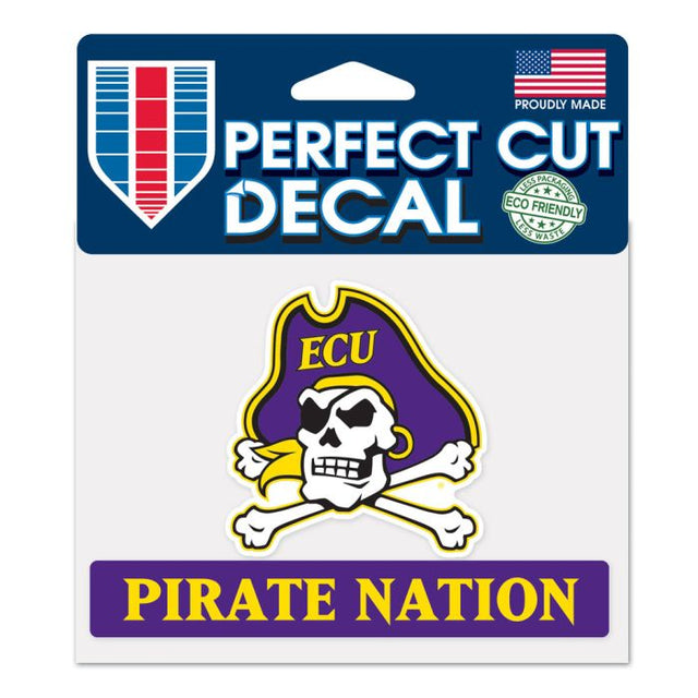 East Carolina Pirates PIRATE NATION Perfect Cut Color Decal 4.5" x 5.75"