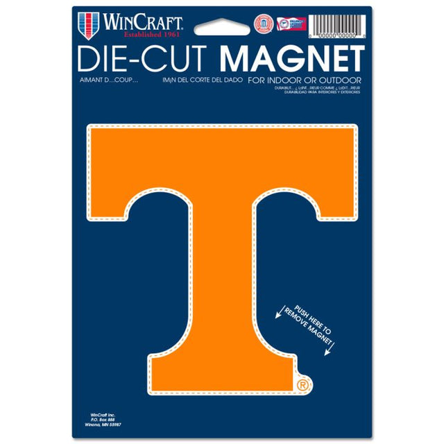 Imán troquelado con el logotipo de Tennessee Volunteers de 6,25" x 9"