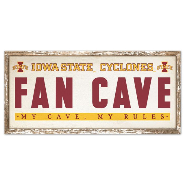 Iowa State Cyclones WORD BOX Wood Sign 8" x 17"