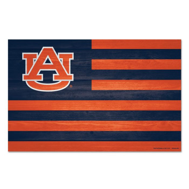 Auburn Tigers AMERICANA Wood Sign 11" x 17" 1/4" thick