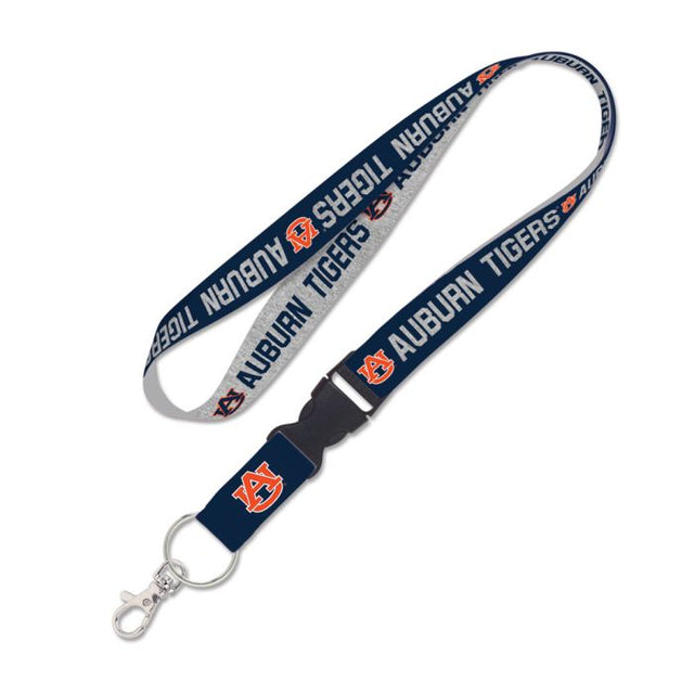 Auburn Tigers HEATHERED Lanyard w/detachable buckle 1"