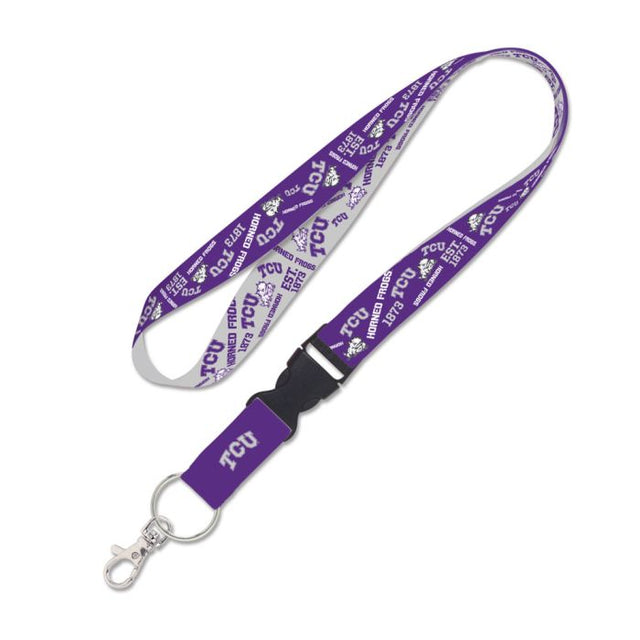 TCU Horned Frogs SCATTERPRINT Lanyard w/detachable buckle 1"