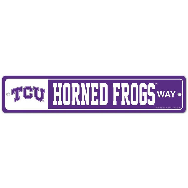 TCU Horned Frogs Street / Zone Sign 3.75" x 19"