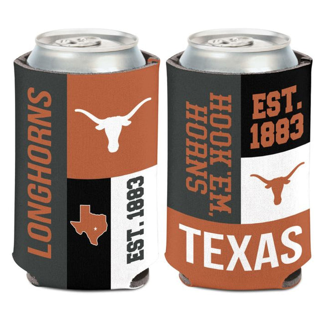 Enfriador de latas COLOR BLOCK de Texas Longhorns, 12 oz.