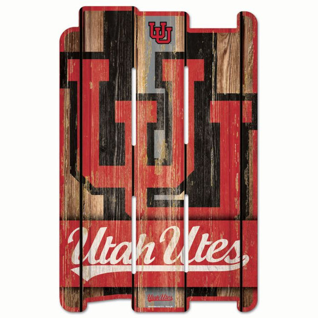 Utah Utes PLANK WOOD SIGN Wood Fence Sign