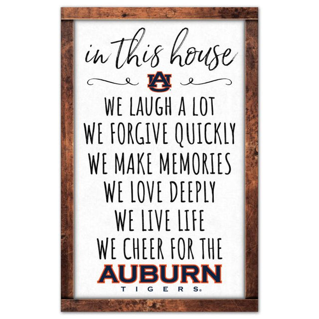 Auburn Tigers Wood Sign 11" x 17" 1/4" thick