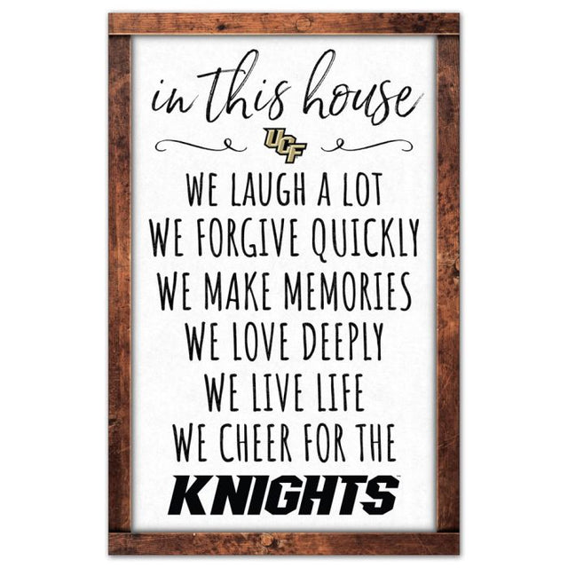 UCF Knights Wood Sign 11" x 17" 1/4" thick
