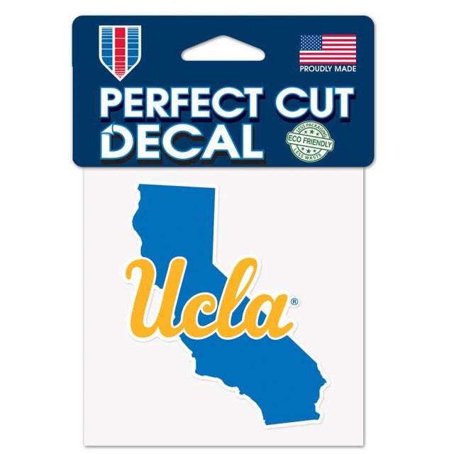 UCLA Bruins STATE SHAPE Perfect Cut Color Decal 4" x 4"