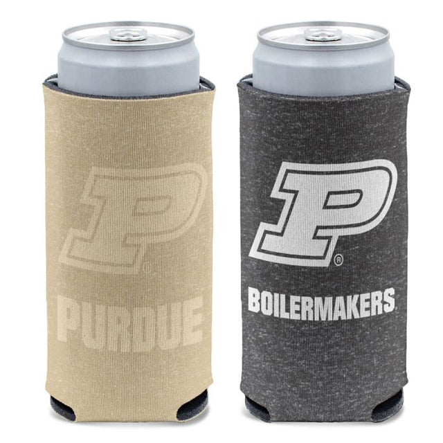 Enfriador de latas delgado HEATHERED de 12 oz de Purdue Boilermakers