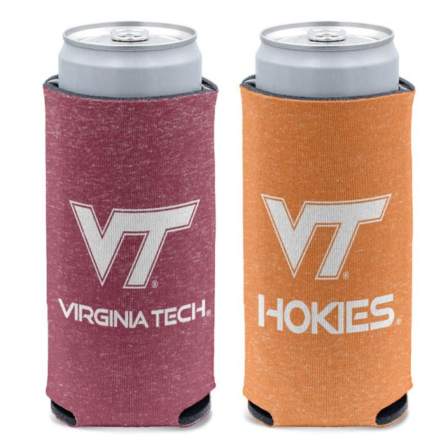 Virginia Tech Hokies HEATHERED 12 oz Slim Can Cooler
