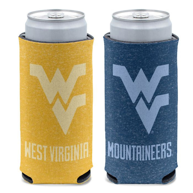 West Virginia Mountaineers HEATHERED 12 oz Slim Can Cooler