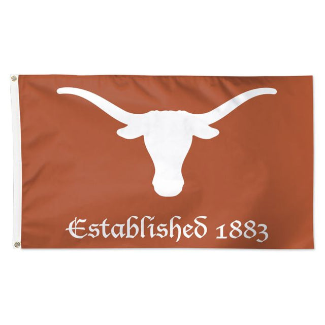 Bandera de los Texas Longhorns ESTABLECIDA - Deluxe 3' X 5'