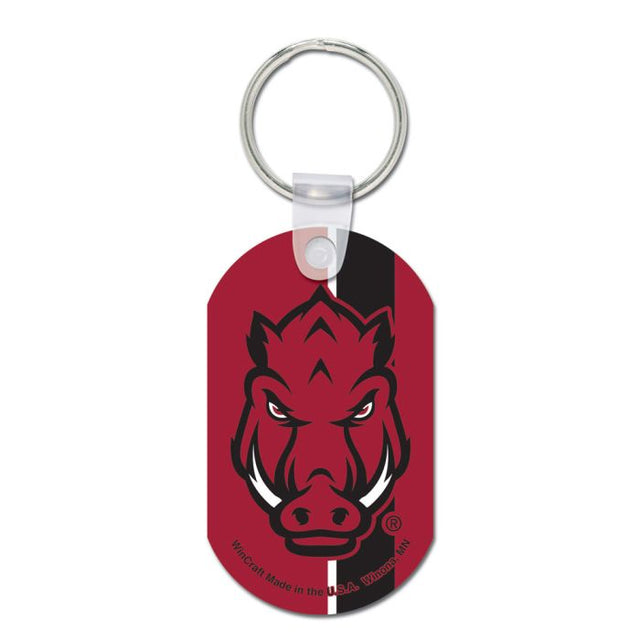 Llavero de metal de los Arkansas Razorbacks (aluminio)