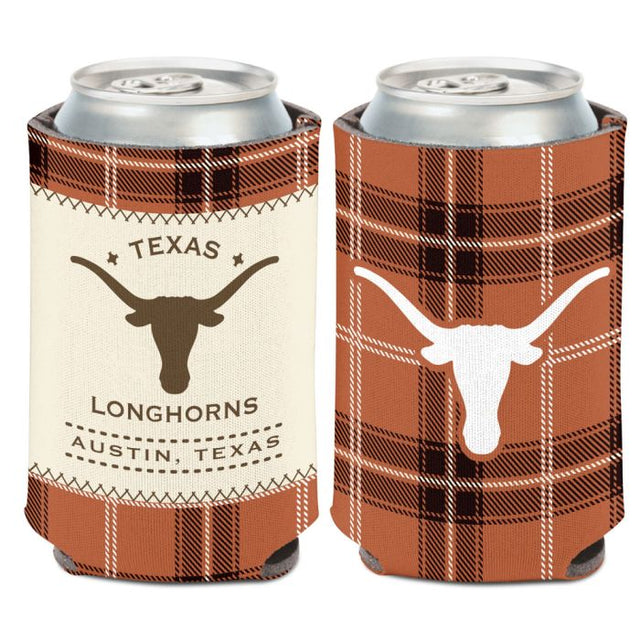 Enfriador de latas con PARCHE CUADROS de Texas Longhorns, 12 oz.