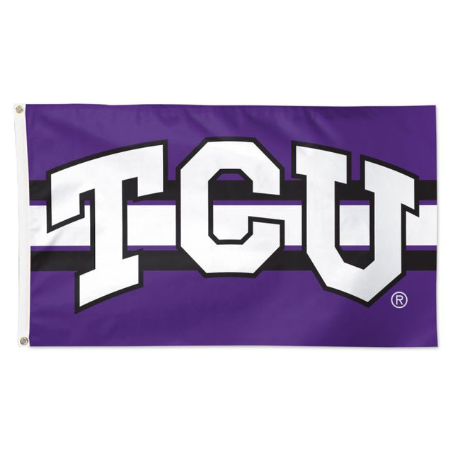 TCU Horned Frogs Horizontal Stripe Flag - Deluxe 3' X 5'