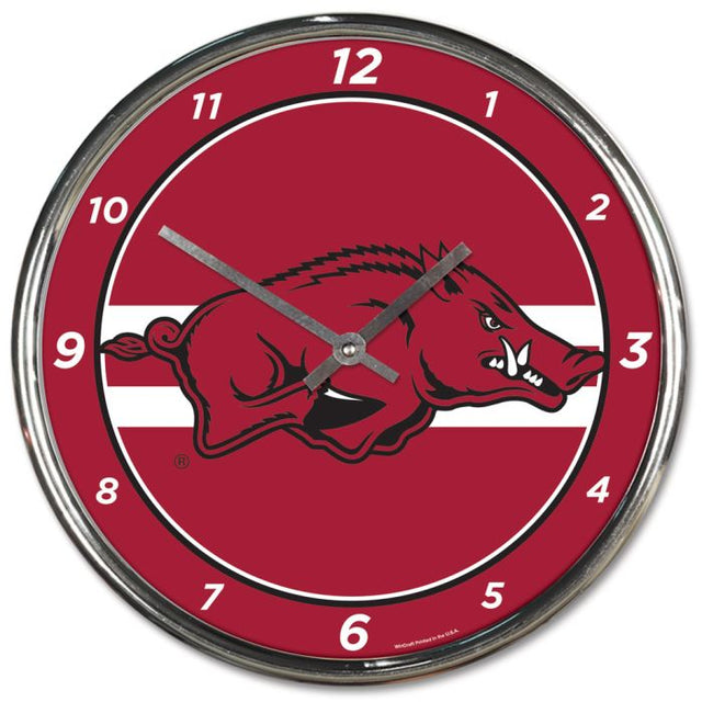 Reloj cromado de los Arkansas Razorbacks
