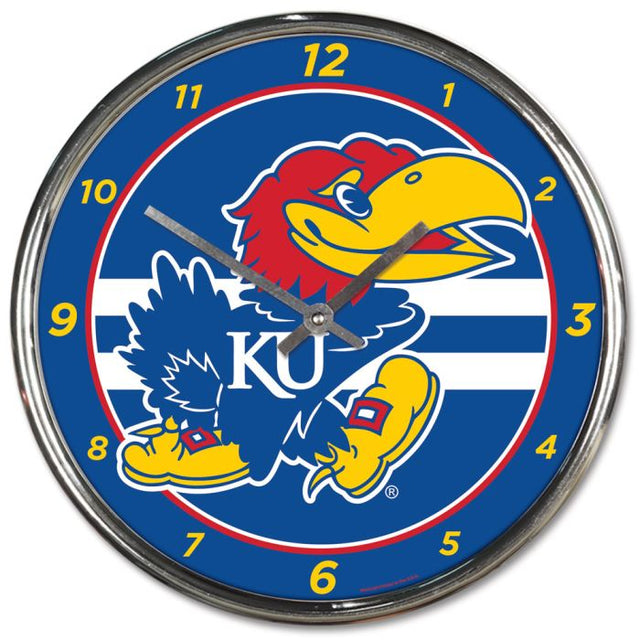 Kansas Jayhawks Chrome Clock