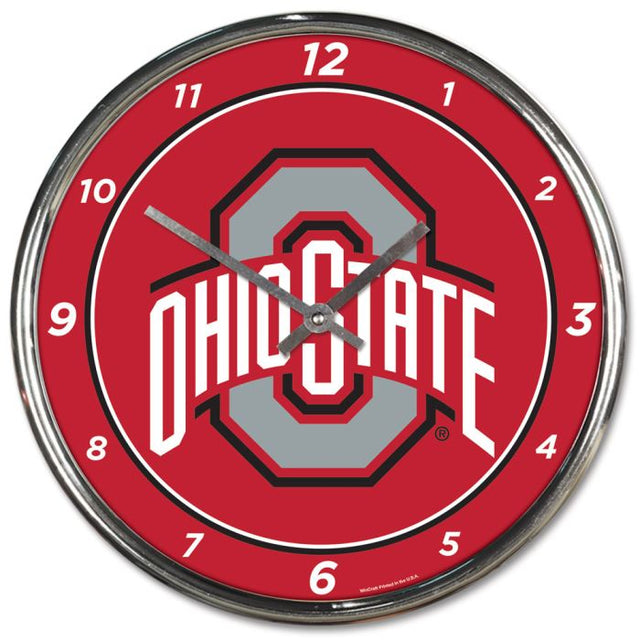 Ohio State Buckeyes Chrome Clock