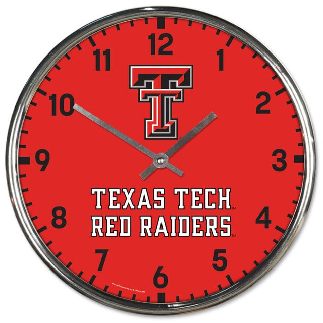 Texas Tech Red Raiders Chrome Clock