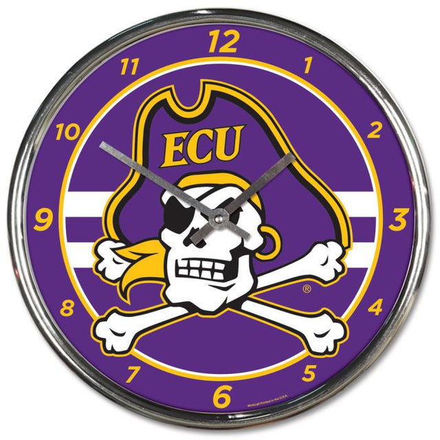 East Carolina Pirates Chrome Clock