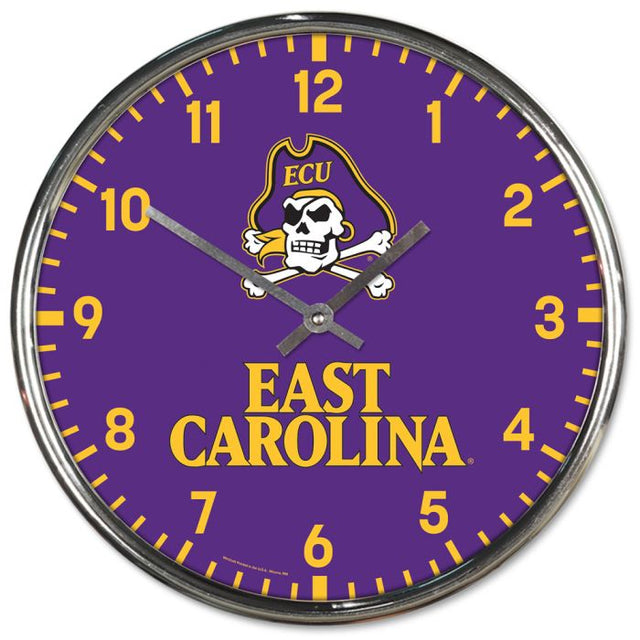 East Carolina Pirates Chrome Clock