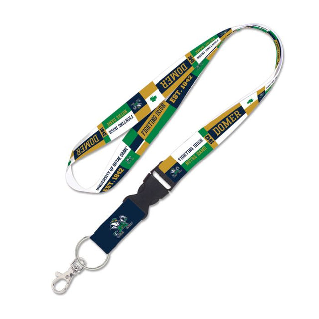 Notre Dame Fighting Irish COLOR BLOCK Lanyard w/detachable buckle 1"