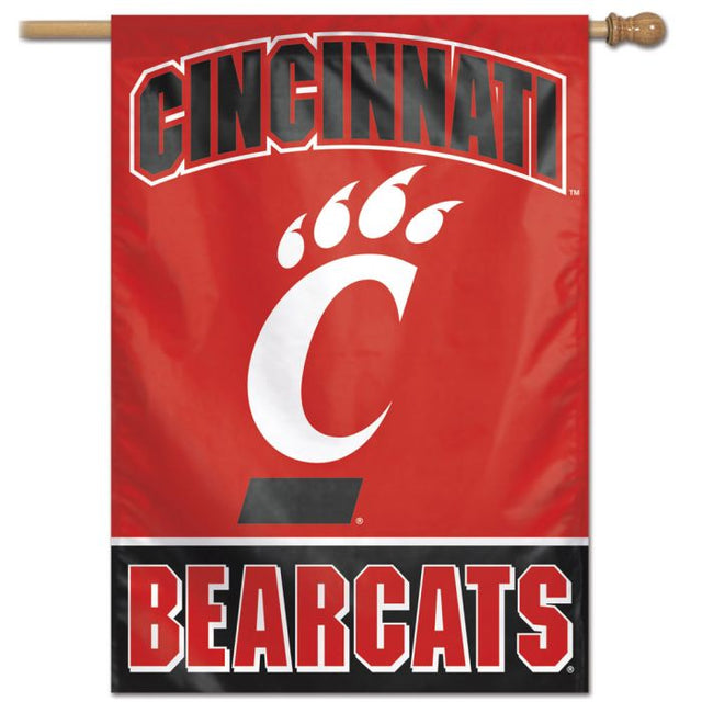 Bandera vertical de los Cincinnati Bearcats de 28" x 40"