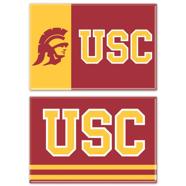 USC Trojans 矩形磁铁,2 件装 2 英寸 x 3 英寸