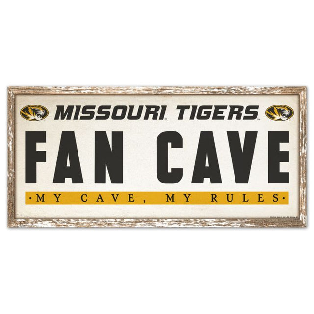 Missouri Tigers Wood Sign 8" x 17"