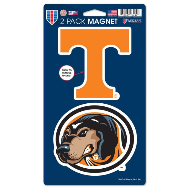 Paquete de 2 imanes de Tennessee Volunteers de 5" x 9"
