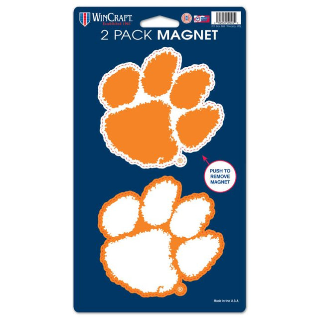 Clemson Tigers 2 Pack Magnets 5" x 9"