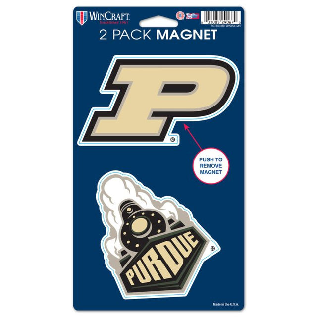 Paquete de 2 imanes de Purdue Boilermakers de 5" x 9"