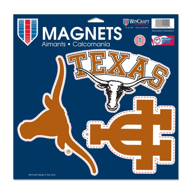 Imán de vinilo de los Texas Longhorns de 11" x 11"