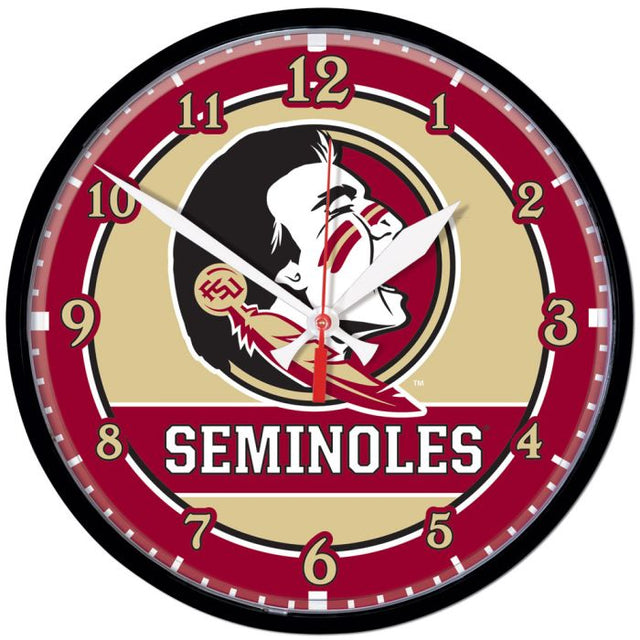 Reloj de pared redondo de los Florida State Seminoles de 12,75"